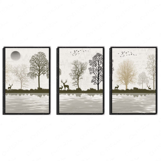 Nature’s Harmony Trio Canvas Wall Art