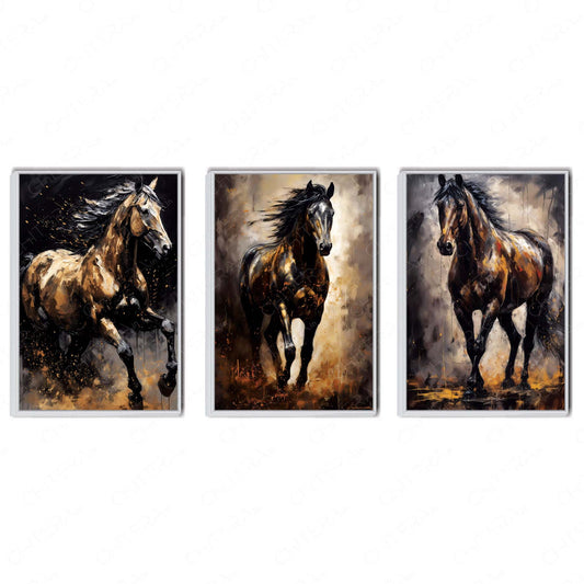 Riders of Freedom Trio Canvas Wall Art