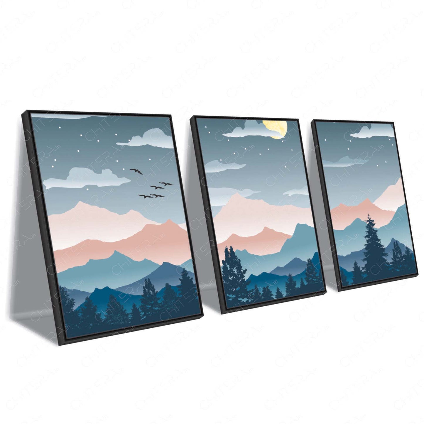 Evening Glow Trio Canvas Wall Art
