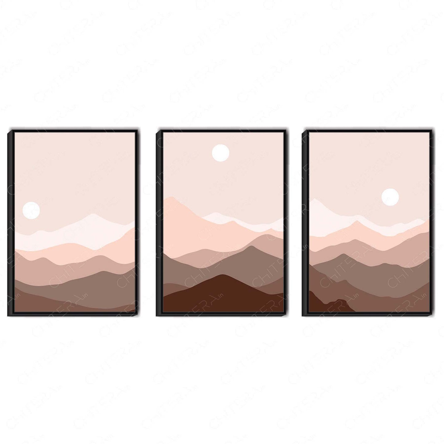 Sunlit Serenity Trio Canvas Wall Art