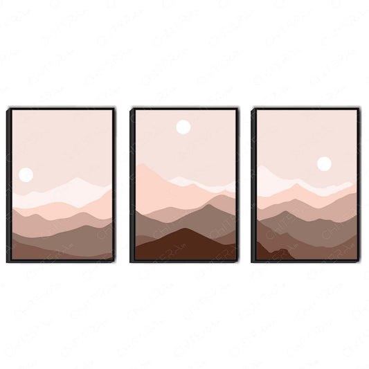 Sunlit Serenity Trio Canvas Wall Art