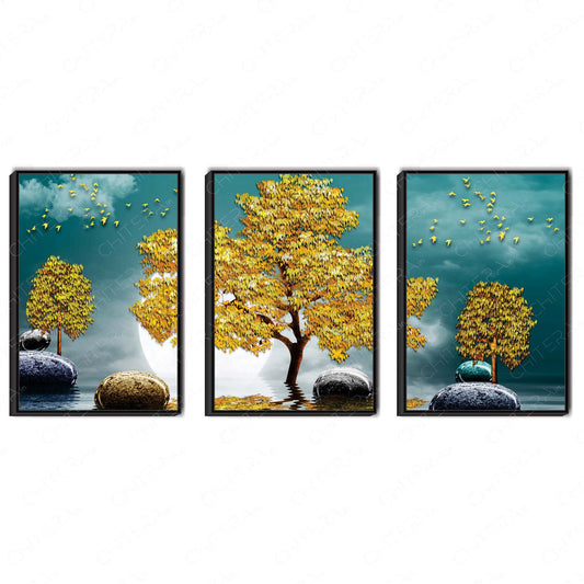 Nature’s Elegance Trio Canvas Wall Art