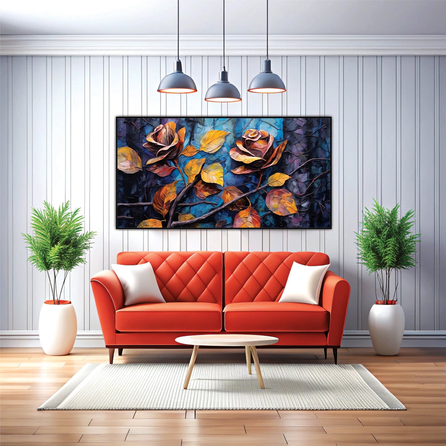 Crimson Shadows Canvas Wall Art