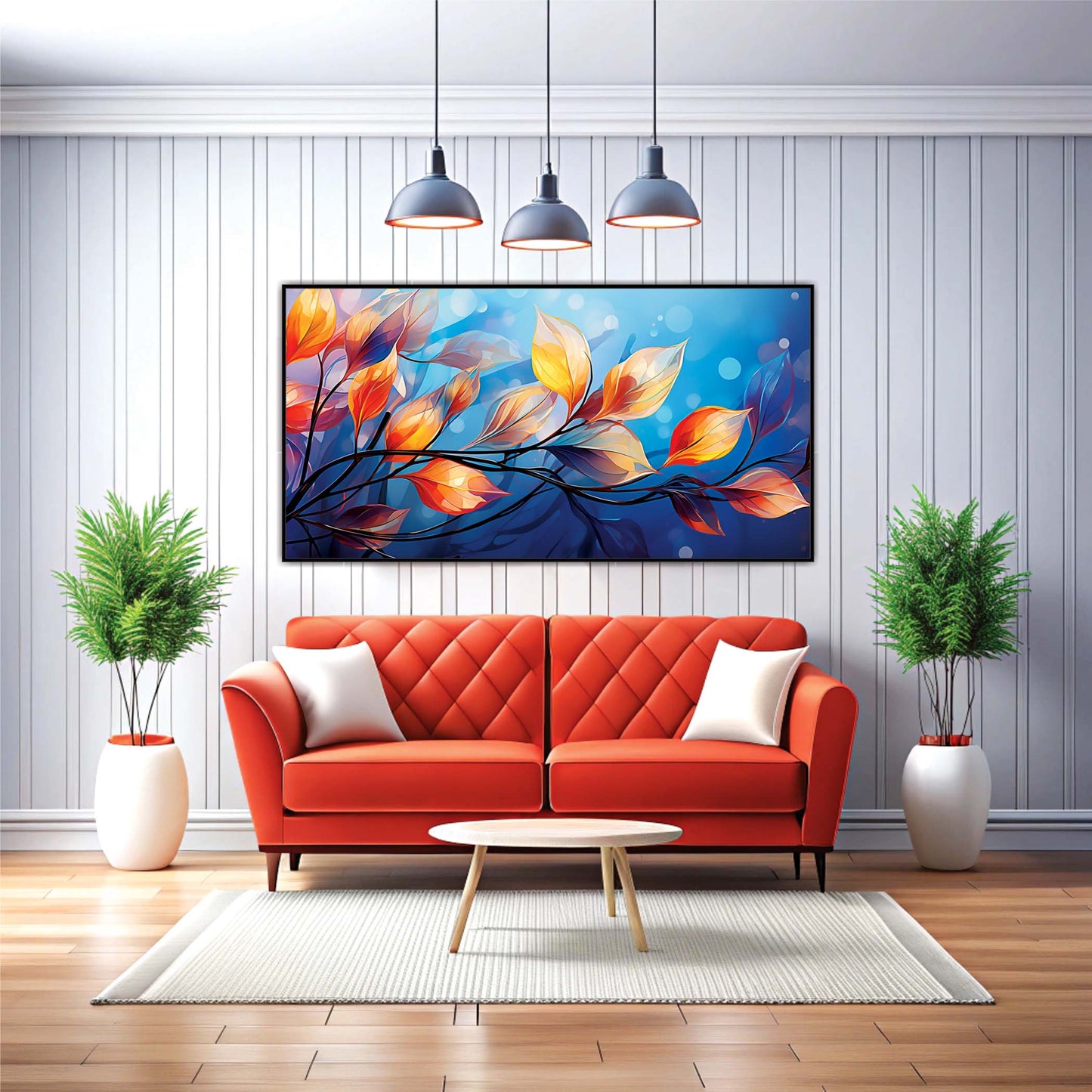 Flame and Frost Canvas Wall Art