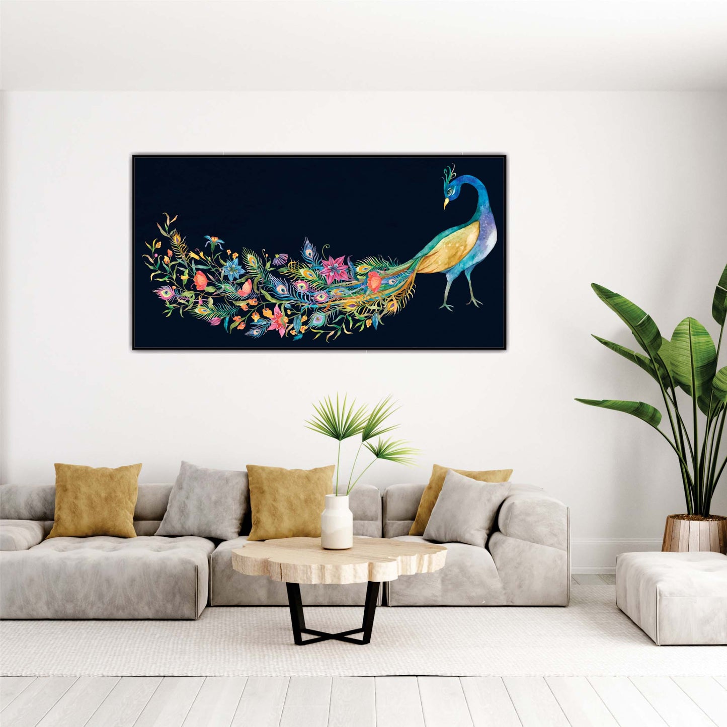 Garden of the Peacock Canvas Wall Art