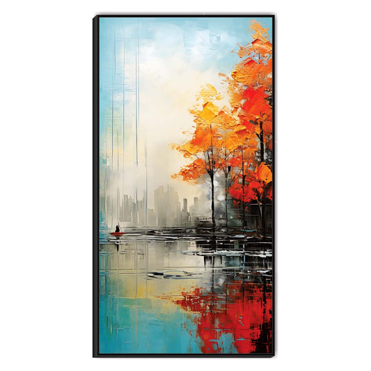 Crimson Reflections Canvas Wall Art