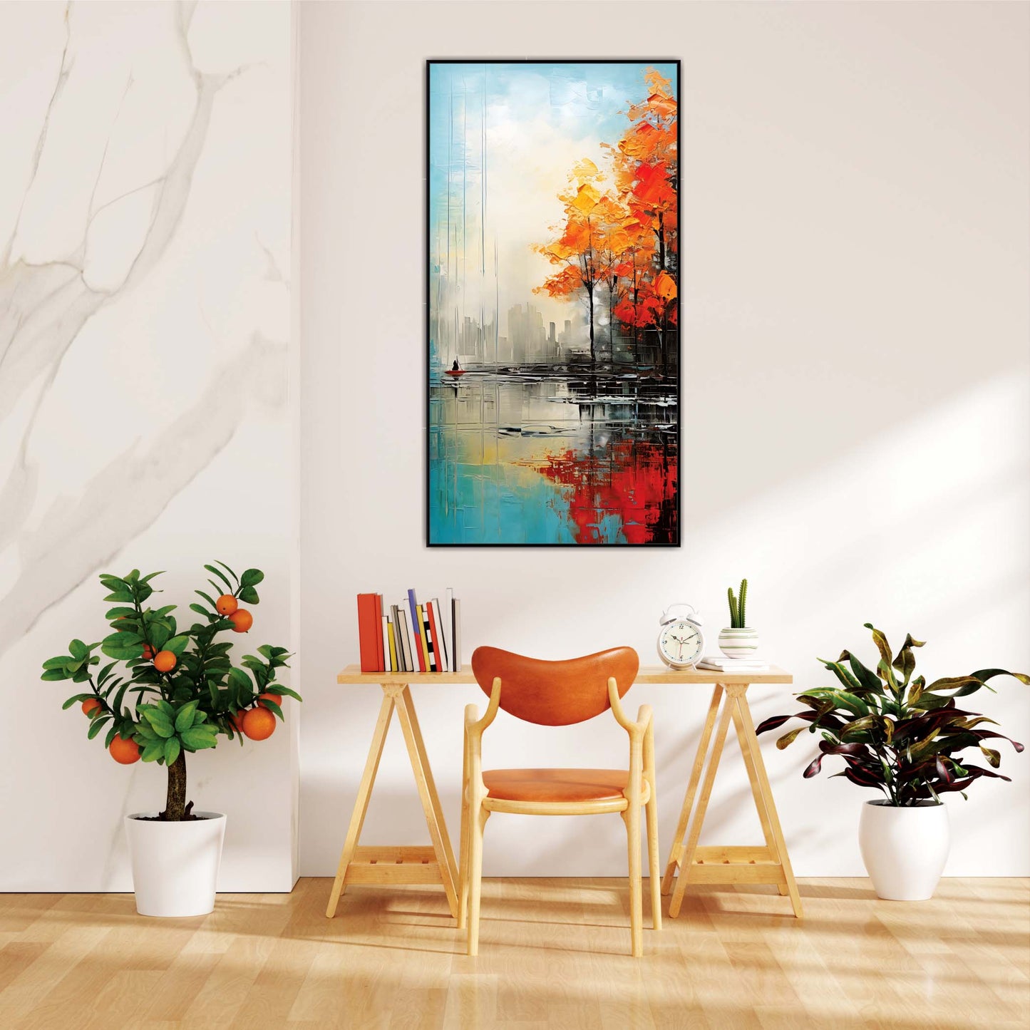 Crimson Reflections Canvas Wall Art