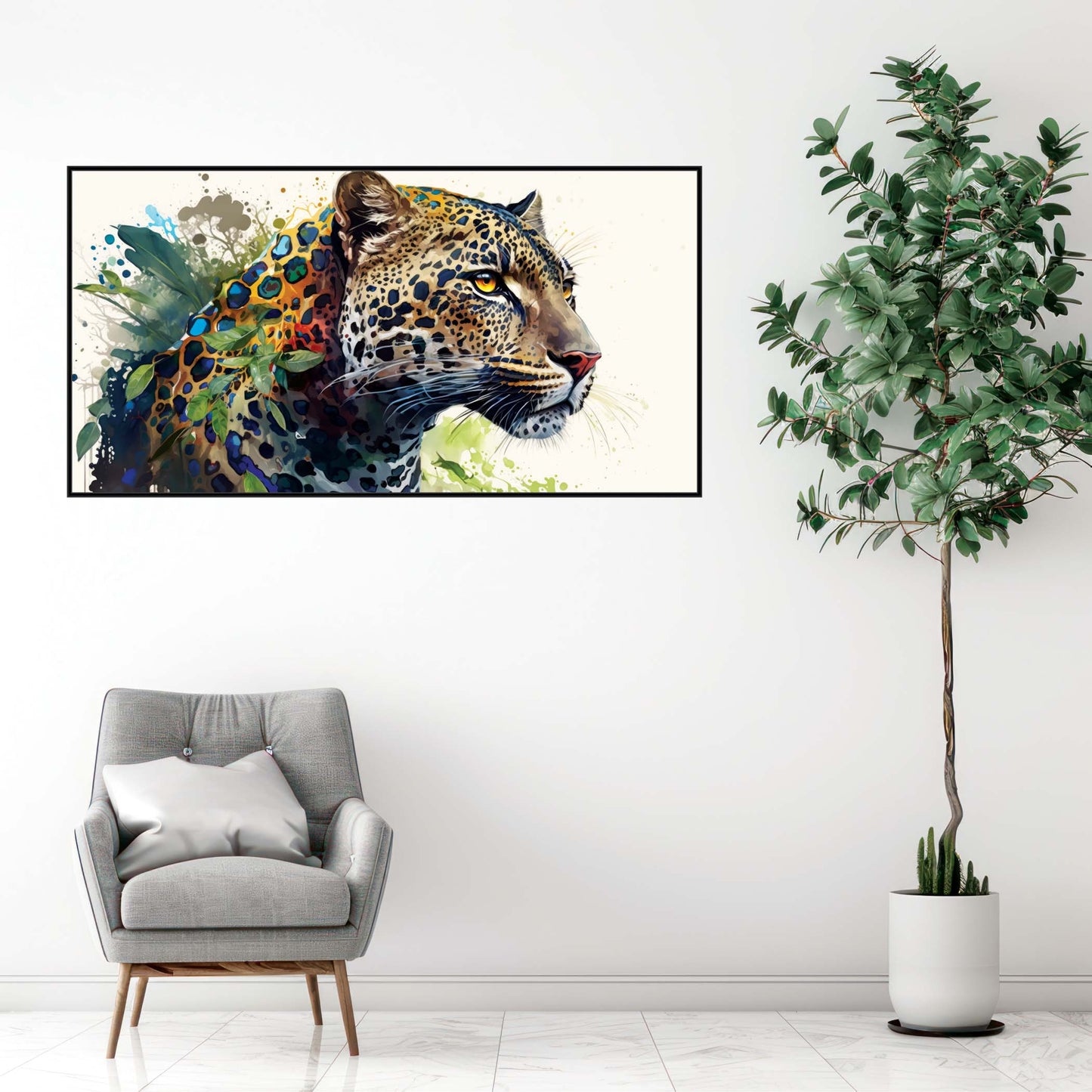Leopard’s Gaze Canvas Wall Art