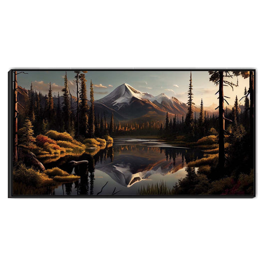 Still Waters, Silent Peaks Canvas Wall Art