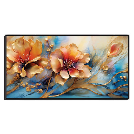 Golden Bloom Canvas Wall Art