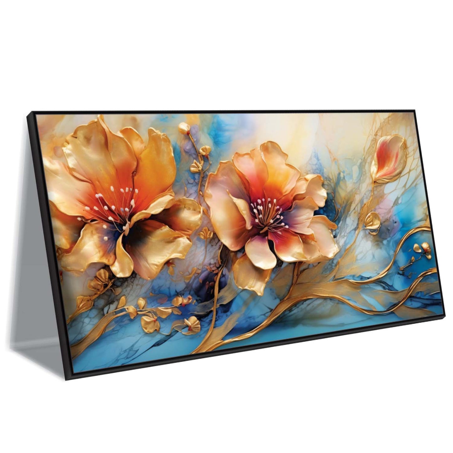 Golden Bloom Canvas Wall Art