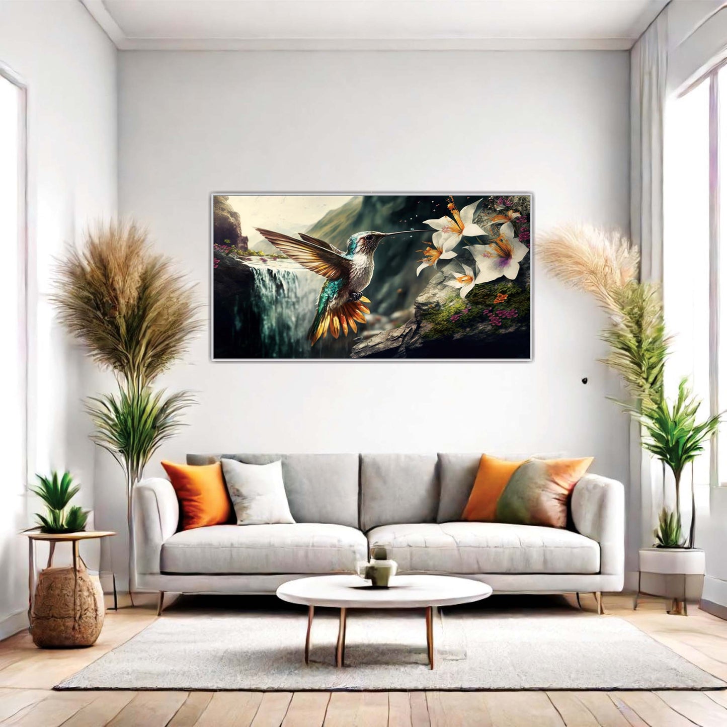 Wings Over Waterfall Canvas Wall Art