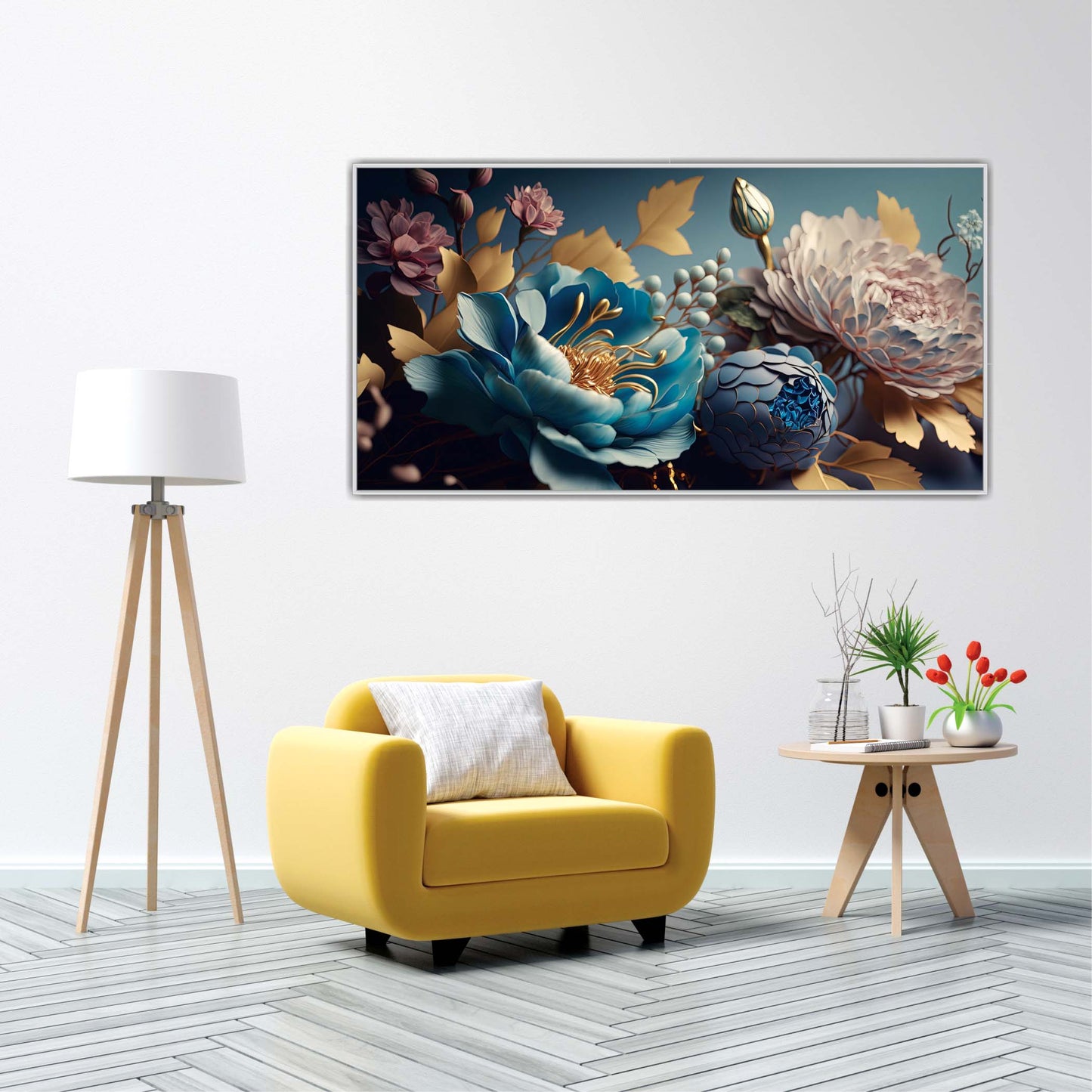 Midnight Florals Canvas Wall Art