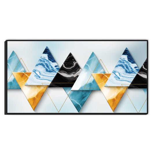 Geometric Marble Triangle Canvas Wall Art.