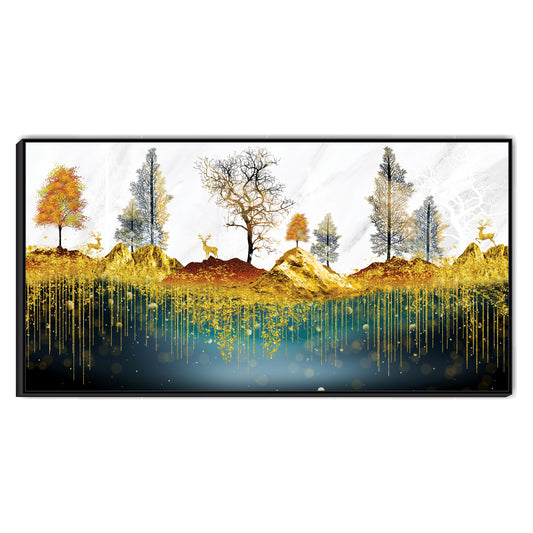 The Golden Veil Canvas Wall Art