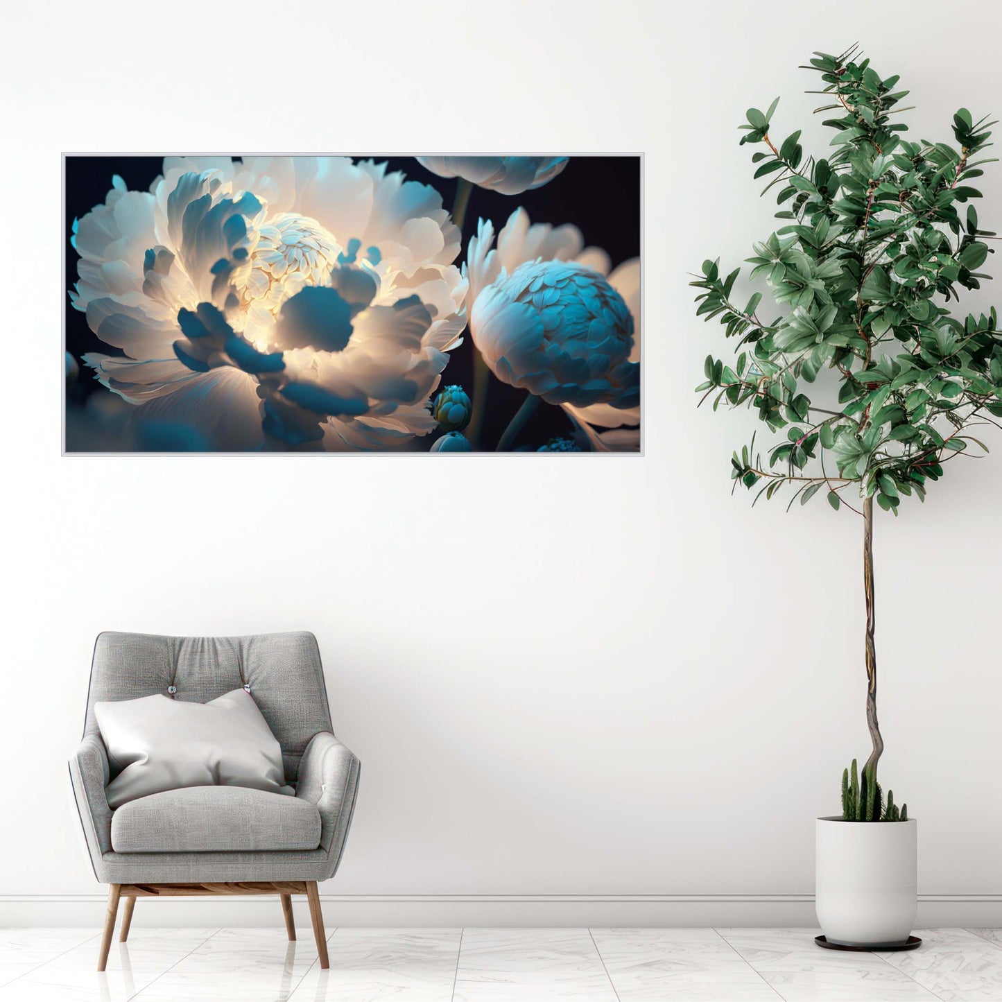 Luminous Bloom Canvas Wall Art