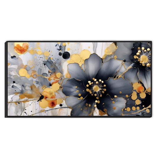 Gilded Petals Canvas Wall Art