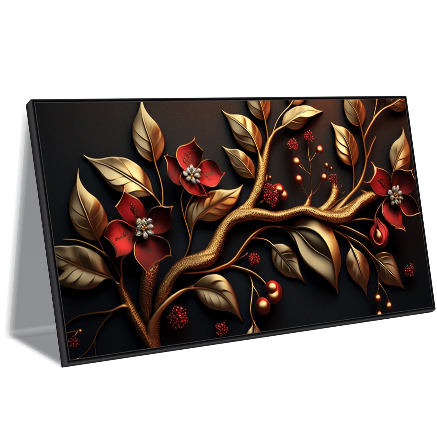 Golden Twilight Bloom Canvas Wall Art