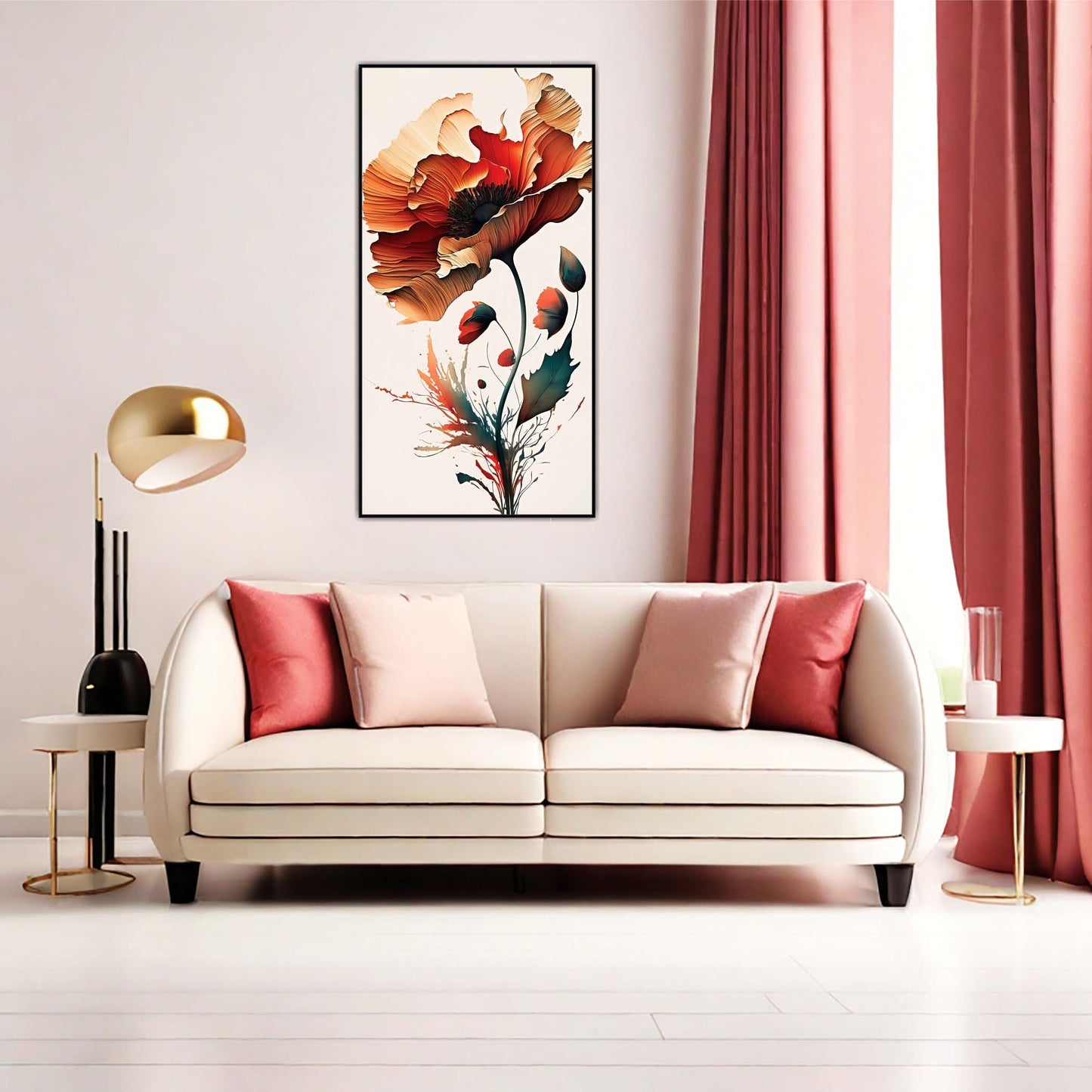 Crimson Reverie Canvas Wall Art