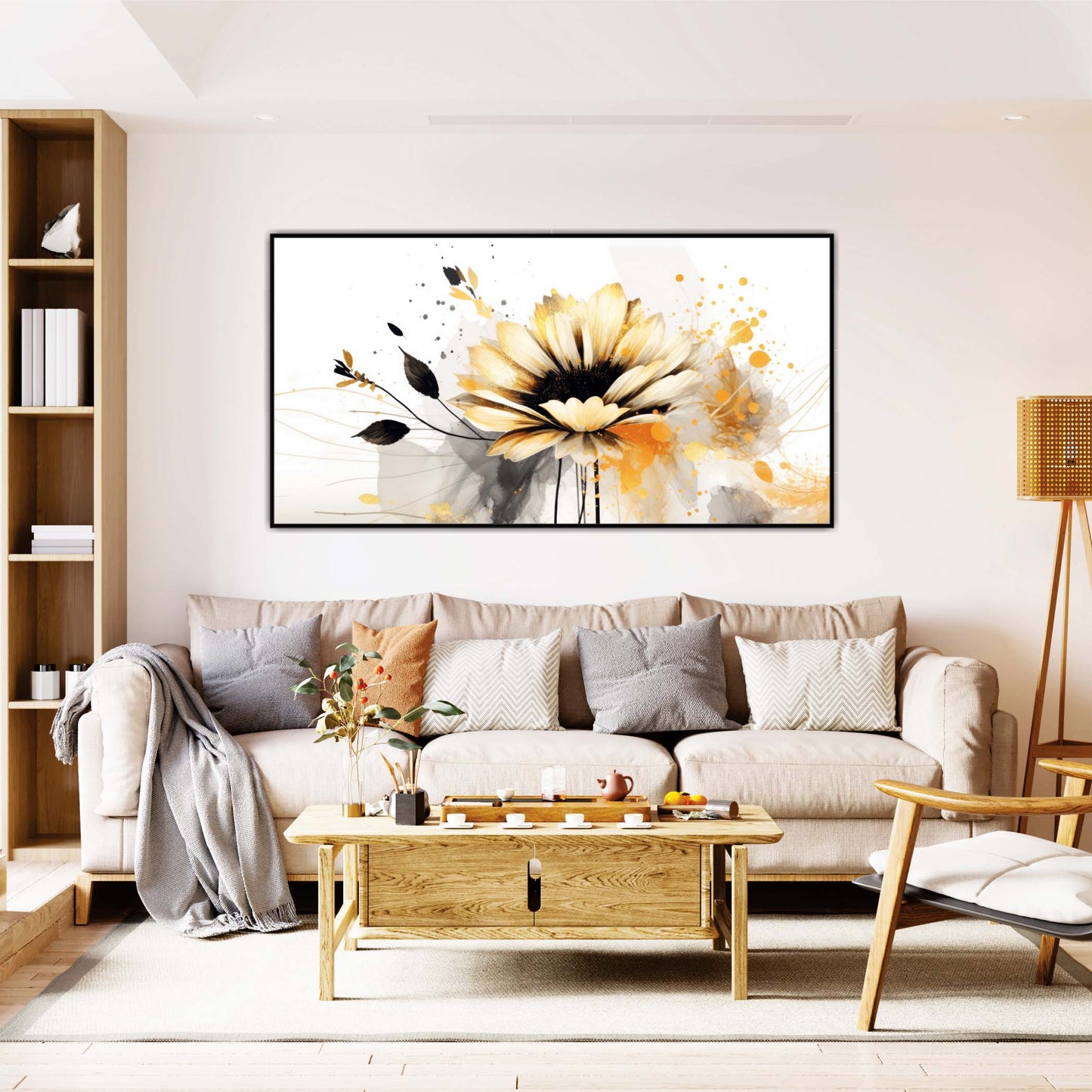 Sunburst Petals Canvas Wall Art