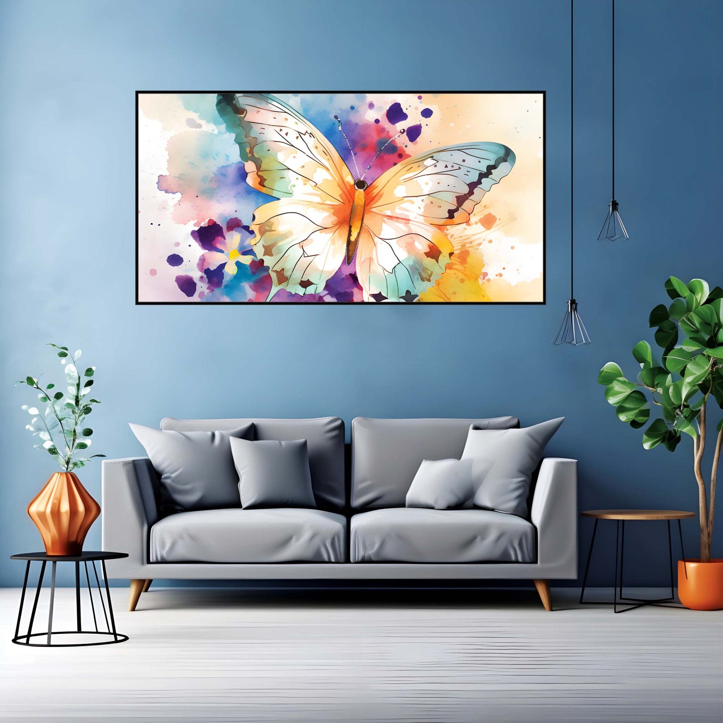 Butterfly Bloom Canvas Wall Art