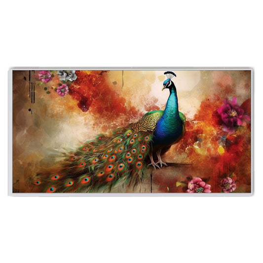 The Peacock's Parade Canvas Wall Art