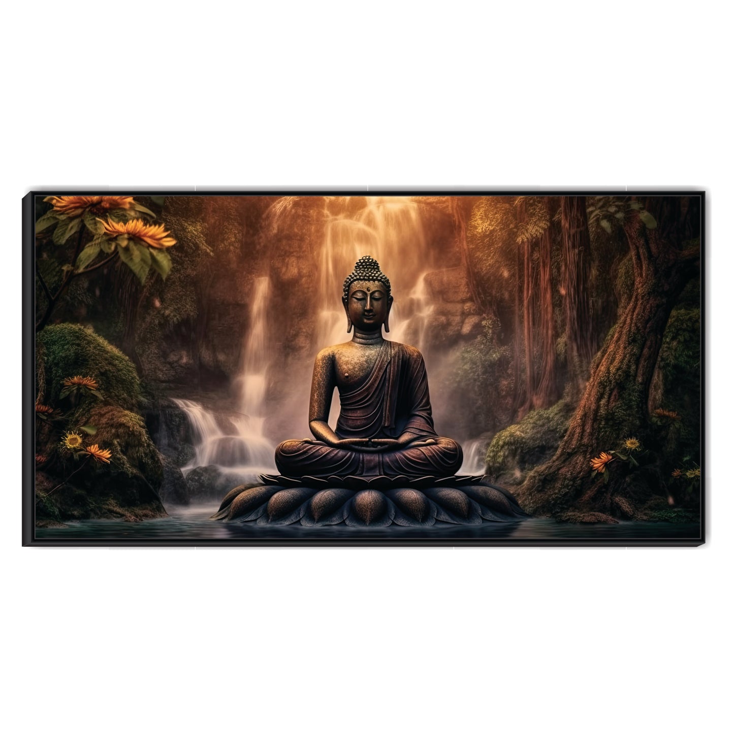 The Calm Beneath the Cascade Canvas Wall Art