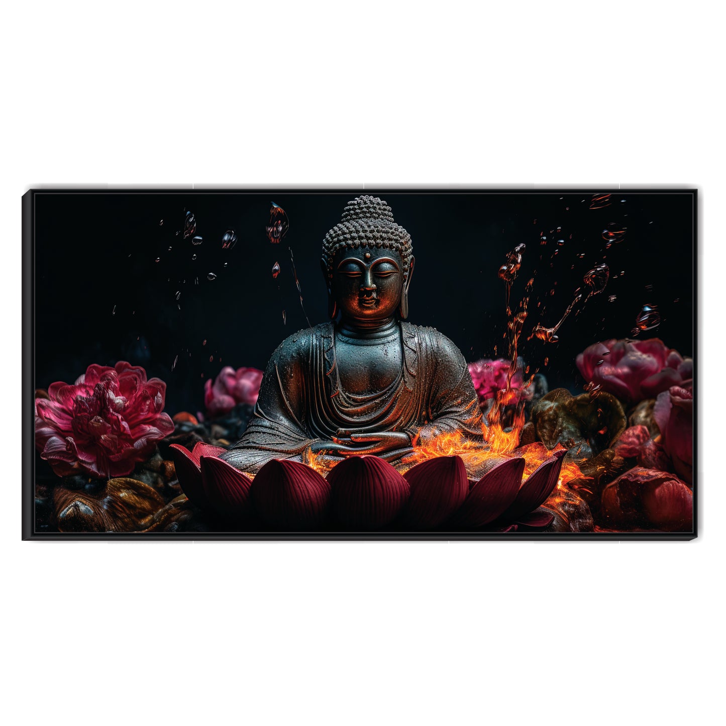 Equilibrium of Flame and Flow Canvas Wall Art