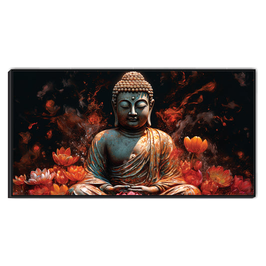 Calm Amidst the Blaze Canvas Wall Art