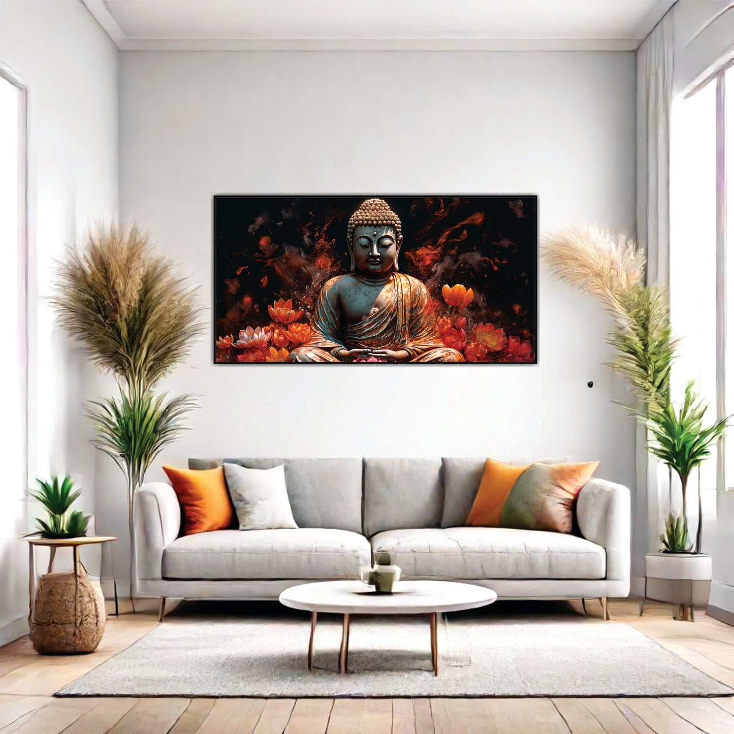 Calm Amidst the Blaze Canvas Wall Art