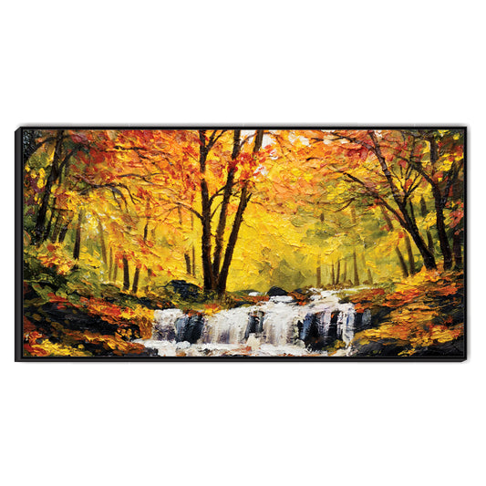 Crimson Flow Canvas Wall Art