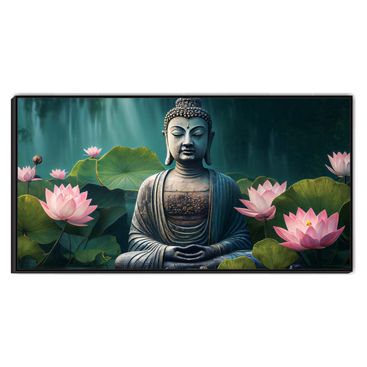 Lotus Serenity Buddha Canvas Wall Art