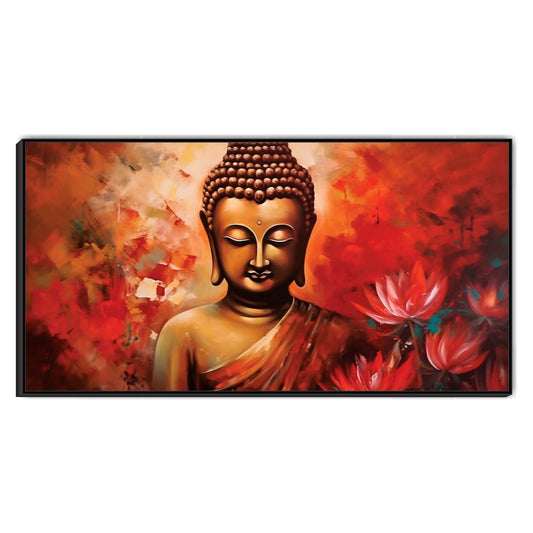 Radiant Buddha Aura Canvas Wall Art