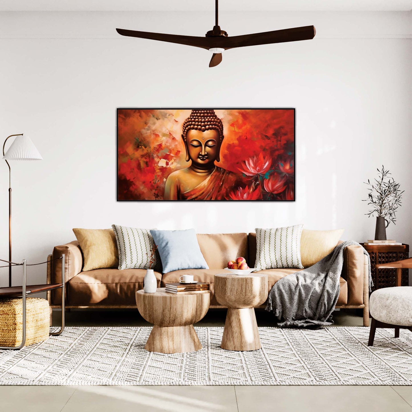 Radiant Buddha Aura Canvas Wall Art