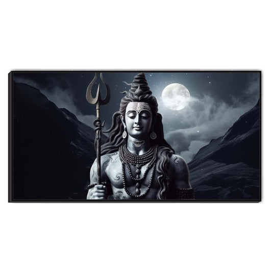 Silent Strength: Shiva in the Himalayas Canvas Wall Art