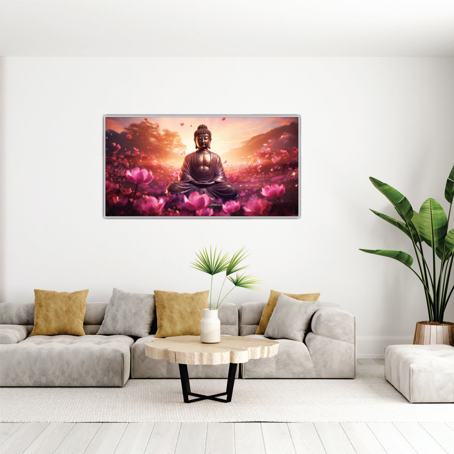 Buddha in Eternal Spring Canvas Wall Art