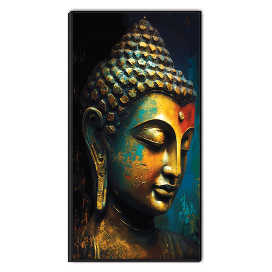 Meditative Gold Canvas Wall Art.