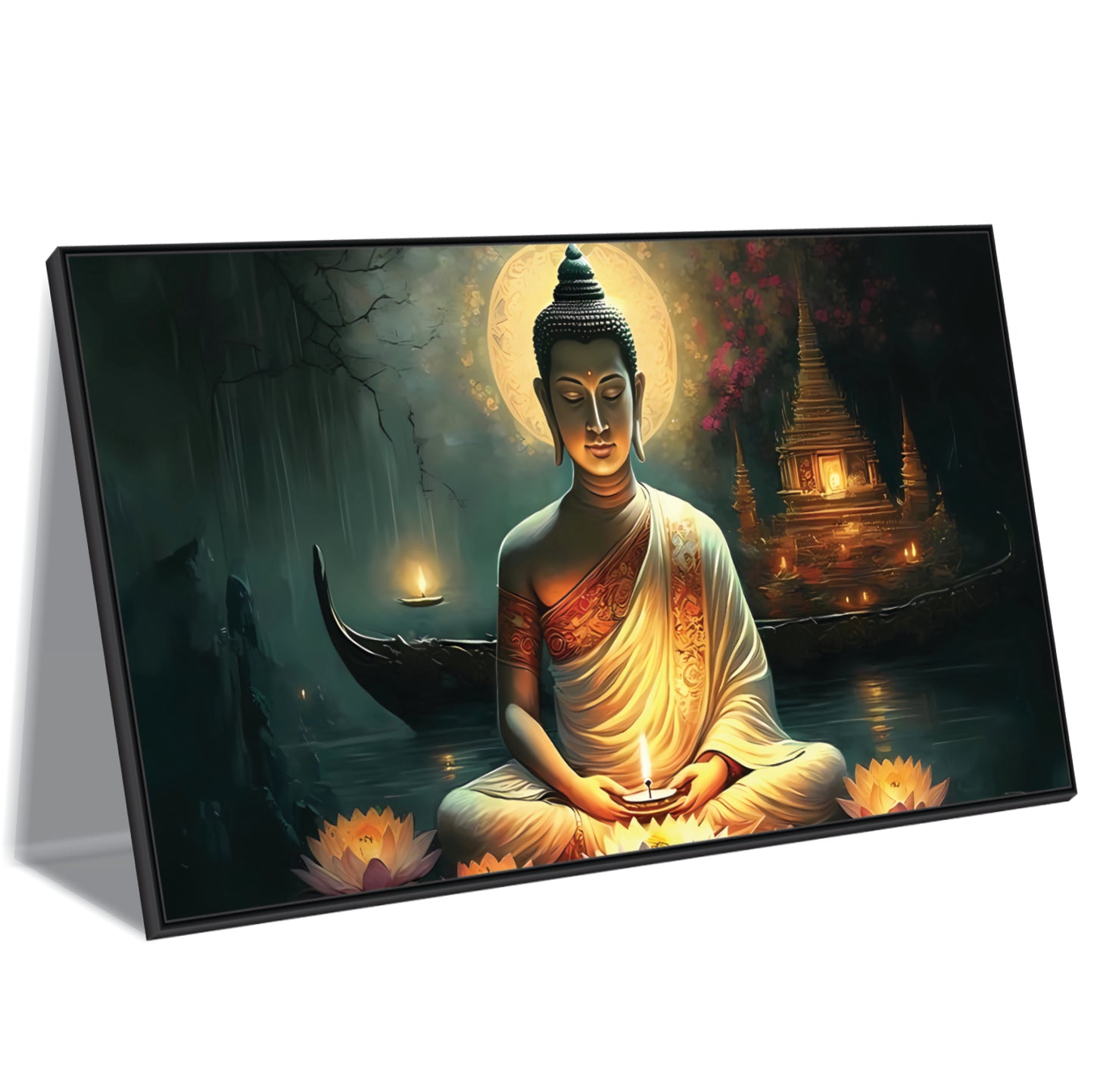 Buddha's Eternal Glow Canvas Wall Art