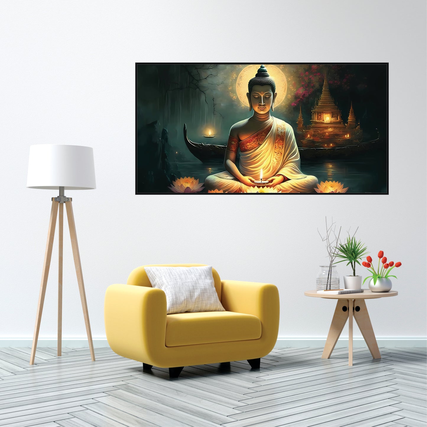 Buddha's Eternal Glow Canvas Wall Art