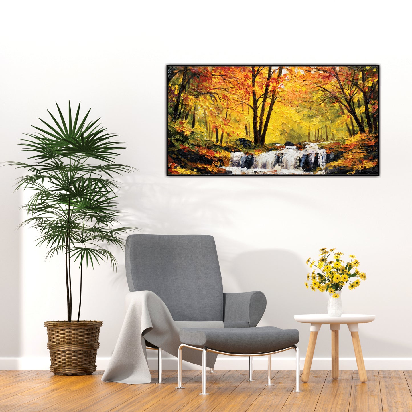Crimson Flow Canvas Wall Art