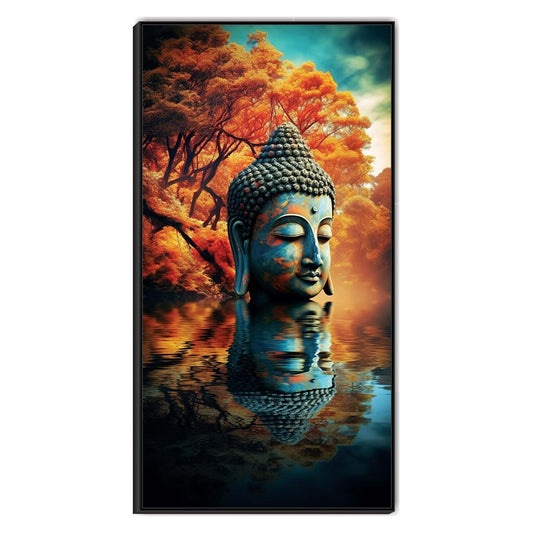 Meditative Mirror Canvas Wall Art.