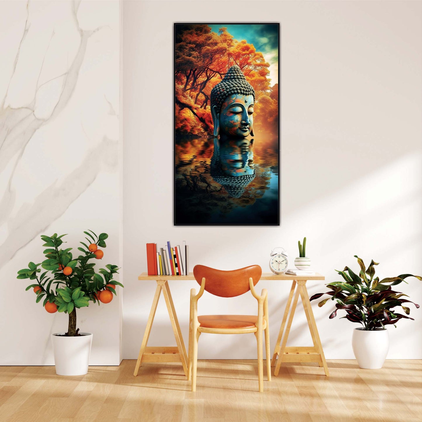 Meditative Mirror Canvas Wall Art.