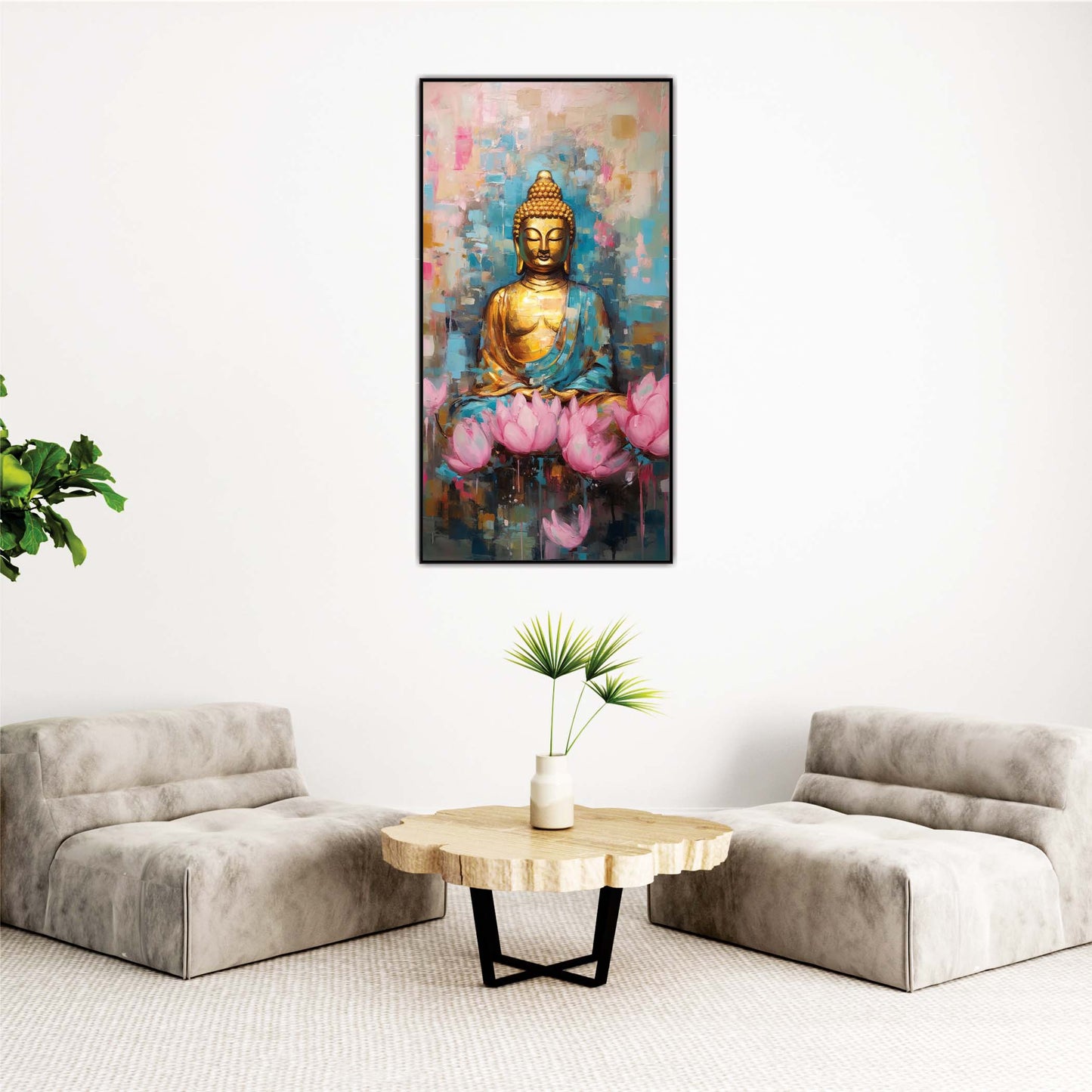 Lotus of Enlightenment Canvas Wall Art.