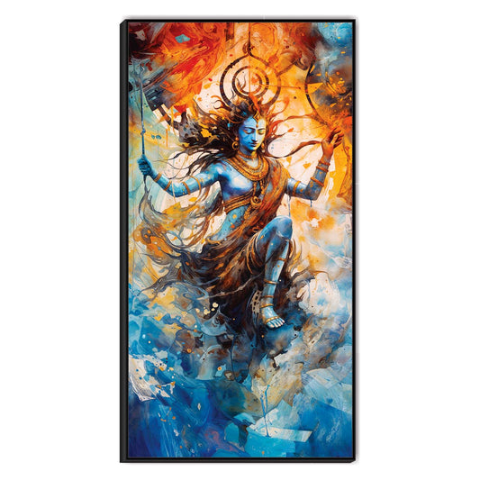 Ignite the Cosmos: Shiva’s Tandava Canvas Wall Art