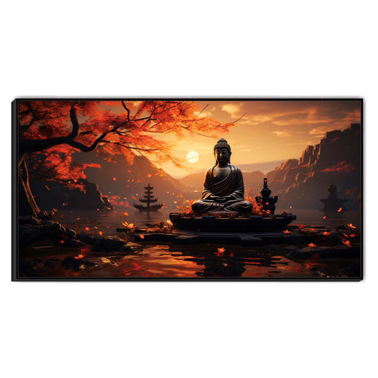 Saffron Peace Canvas Wall Art.