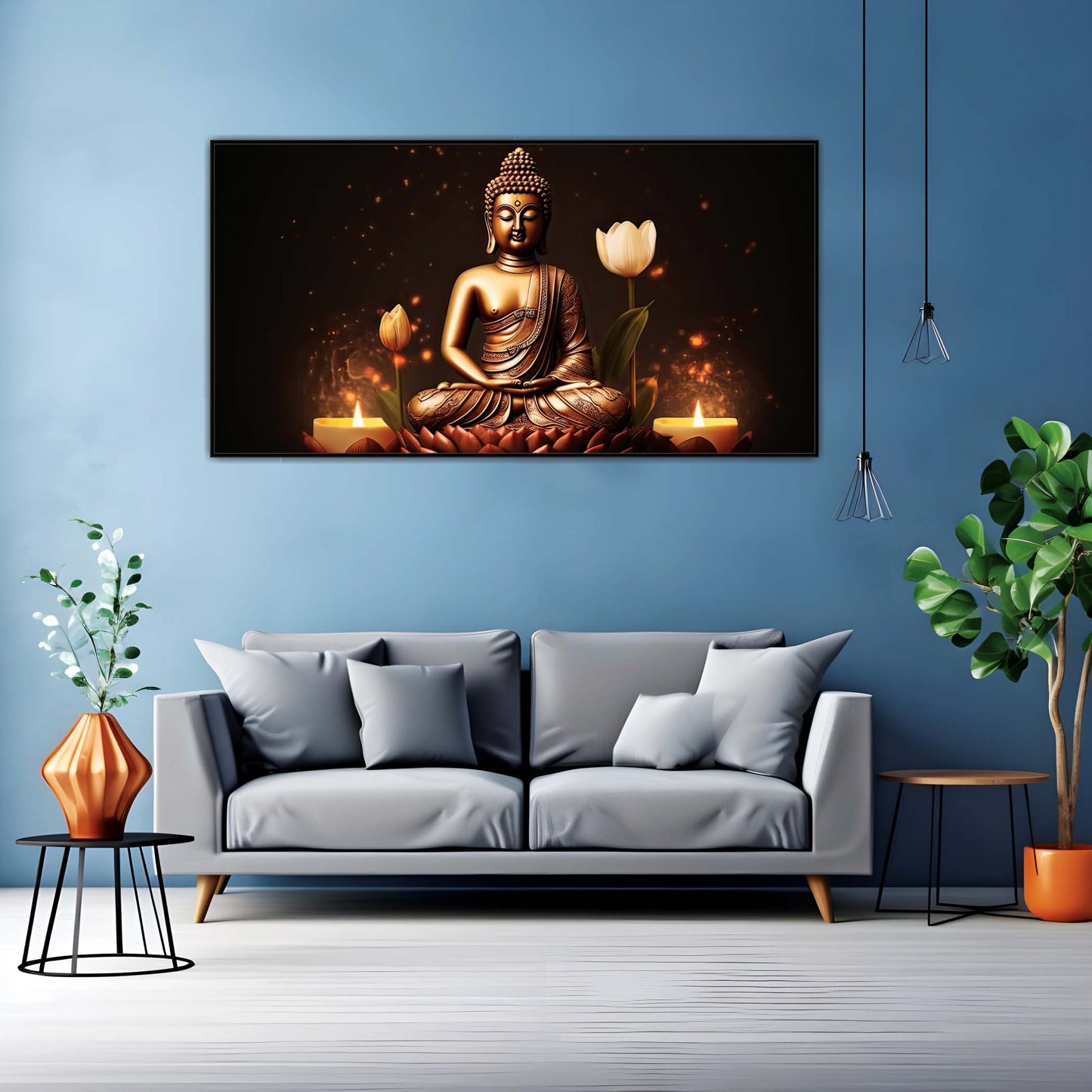 Flames of Enlightenment Canvas Wall Art.