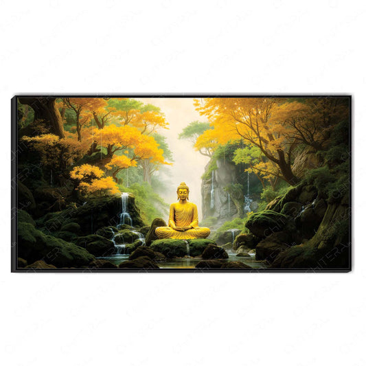 Nature’s Calm with Buddha’s Grace Canvas Wall Art