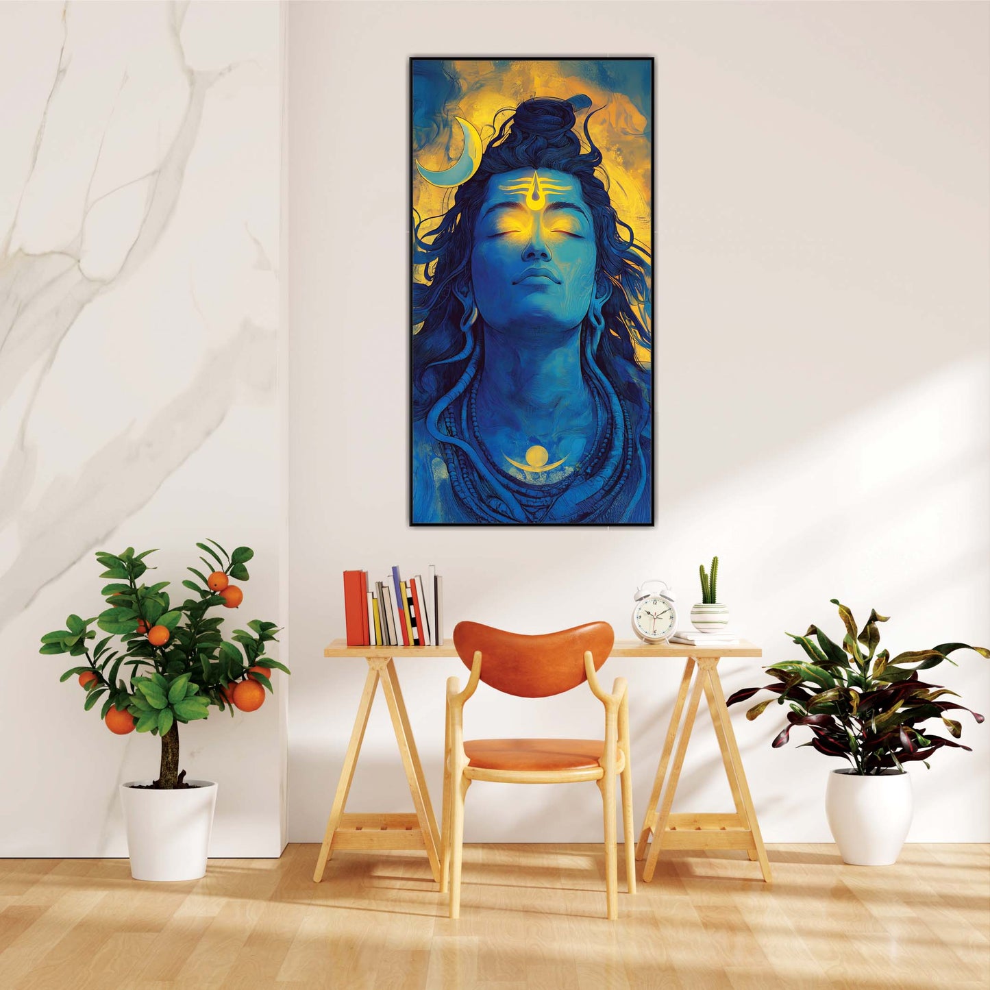 Shiva's Radiance Canvas Wall Art.