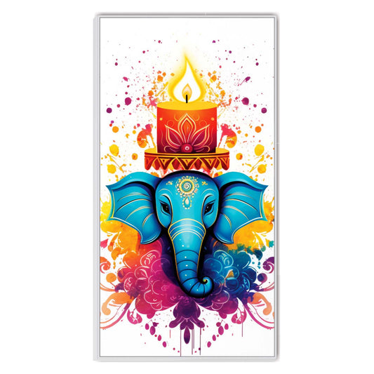 Divine Glow: Ganesha’s Radiance Canvas Wall Art