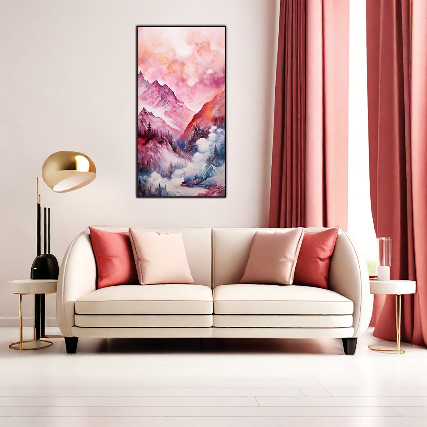 Blush Horizon Canvas Wall Art